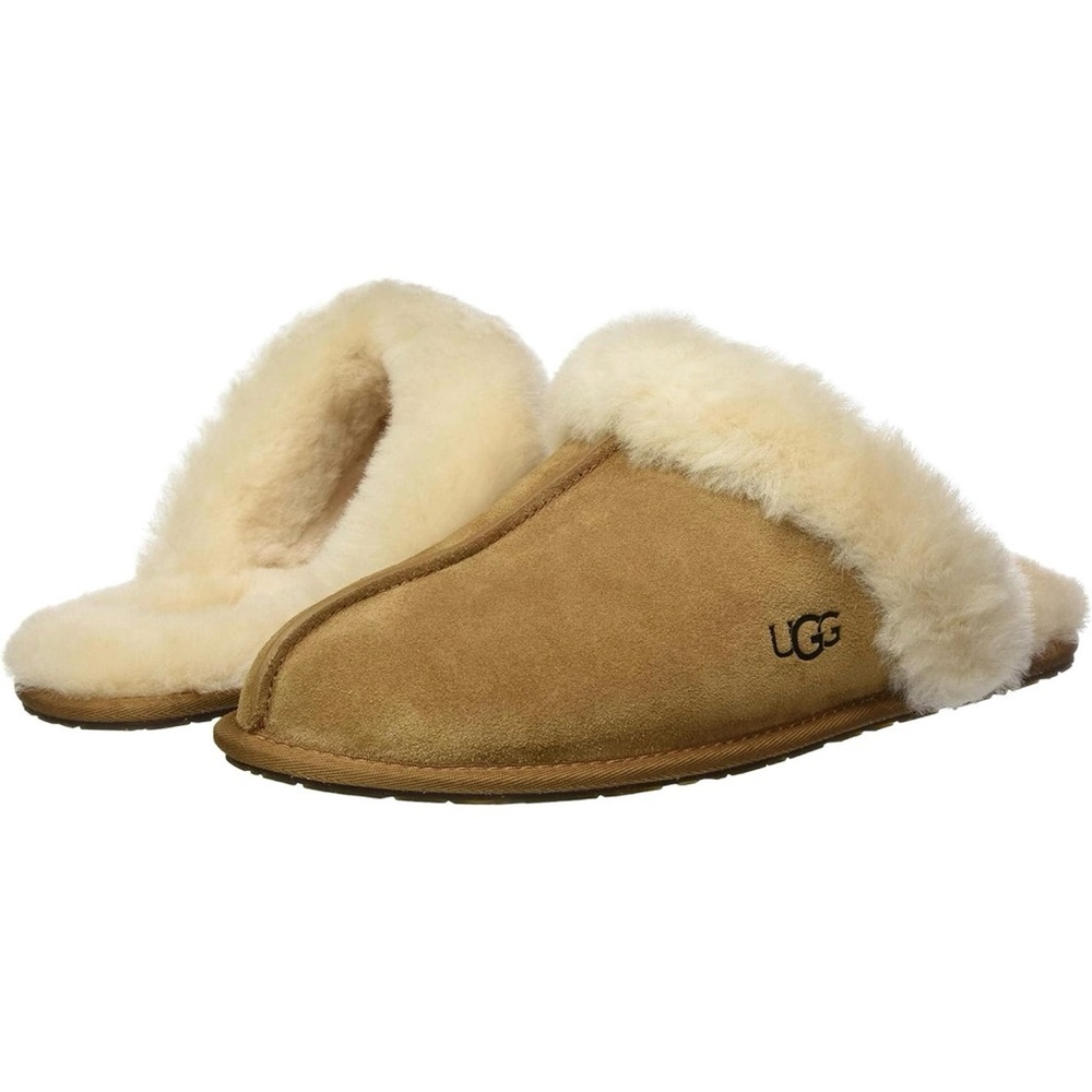 Girls UGG Scuffette ll Slipper - Size 6 Chestnut - Picture 3 of 7